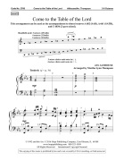 Come to the Table of the Lord by Althouse Jay Sally K. Albrecht for Performance/Accompaniment CD