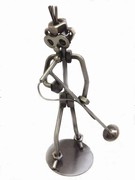 Metal Figurine--Singer w/Microphone for Gift Item (Singer with Mic)