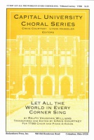 Let All the World in Every Corner Sing by Vaughan Williams Ralph - Courtney Craig - George Herbert for TTBB and Piano 4 Hands