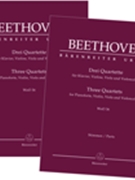 Three Quartets for Pianoforte Violin Viola and Violoncello WoO 36 by Beethoven Ludwig van - Miucci Leonardo - for Piano Quartet