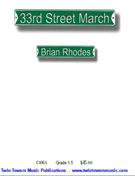 33rd Street March by Rhodes Brian for Concert March