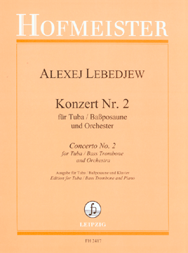 Concerto #2 by Lebedev Alexei for Tuba and Piano