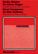 Great Composers For Little Violinists by - Nagy Istvan - for Violin and Piano