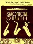 Claire De Lune (suite Bergamasque) by Debussy Claude - Holcombe Bill and Bil - for Saxophone Quartet