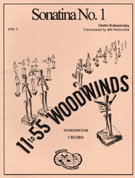 Sonatina Opus 13 #1 by Kabalevsky Dmitri - Holcombe Bill - for Woodwind Choir