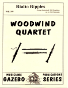 Rialto Ripples by Gershwin and Donaldson - Holcombe Bill - for Woodwind Quartet