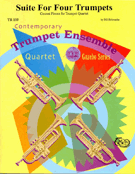 Suite For Four Trumpets (contest Pieces) by Holcombe Bill for Trumpet Quartet