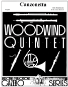 Canzonetta by Mendelssohn Felix - Rothrock Carson - for Woodwind Quintet