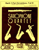 Bach 3-part Inventions Volume 2 (6-10) by Bach Johann Sebastian - Nowak Jerry - for Saxophone Quartet