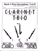 Bach 3-part Inventions Volume 2 (6-10) by Bach Johann Sebastian - Nowak Jerry - for Clarinet Trio