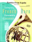 Zortzico From Espana by Albeniz Isaac - Holcombe Bill and Bil - for French Horn Quartet