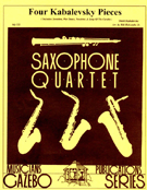 4 Kabalevsky Pieces by Kabalevsky Dmitri - Holcombe Jr Bill - for Saxophone Quartet