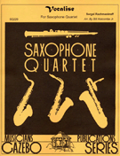 Vocalise by Rachmaninoff Sergei - Holcombe Jr Bill - for Saxophone Quartet