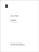 Fratres by Part Arvo for Str Quartet
