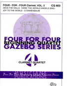 4 For 4 Clarinets Volume 3 by - Holcomb B - for Clarinet Quartet