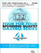 4 For 4 Flutes Volume 3 by - Holcomb B - for Flute Quartet