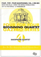 4 For 4 Saxophones Volume 3 by - Holcombe Bill - for Saxophone Quartet