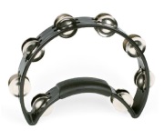 Tambourine--crescent Black - Black W/ Nickel Jing - Crescent for Rhythm Ins