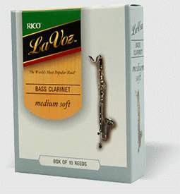 Reed--bass Clar La Voz - Strength M-soft - Single for Bass Clarinet Reed