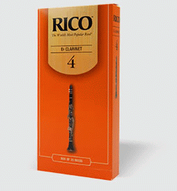 Reed--e-flat Clar Rico Regular - Strength 4 - Single for Eb Clarinet Reed
