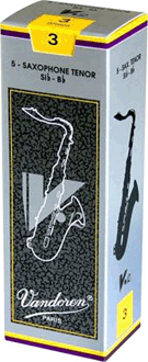Reed--tenor Sax Vandoren V12 - Strength 3 - Box Of 5 for Tenor Sax Reed